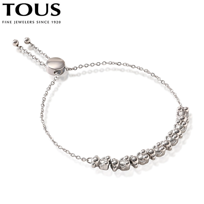 Fashion Women Men Silver Rose Gold Steel Letter TOUS Bear Span Chain Bracelet Pulsera Jewelry