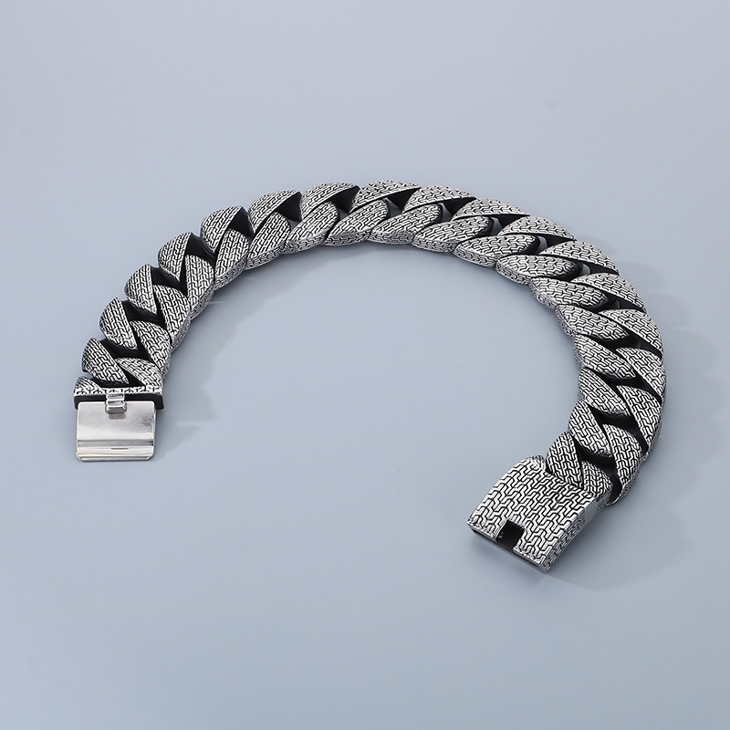 Fashion Cool Men Retro Silver Stainless Steel Wide thick Chain Chocker Necklace Jewelry