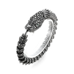 Fashion Cool Men Stainless Steel Dragon Bangle Bracelets Jewelry