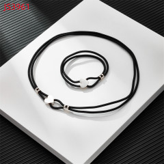 Fashion Women Silver Gold Stainless Steel TOUS Bear Black Green Red Rope Heart Span Pendant Necklace Bracelet Jewelry