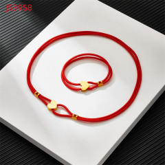 Fashion Women Silver Gold Stainless Steel TOUS Bear Black Green Red Rope Heart Span Pendant Necklace Bracelet Jewelry