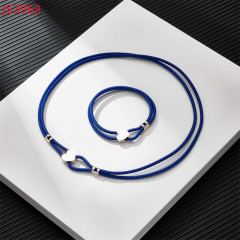 Fashion Women Silver Gold Stainless Steel TOUS Bear Black Green Red Rope Heart Span Pendant Necklace Bracelet Jewelry