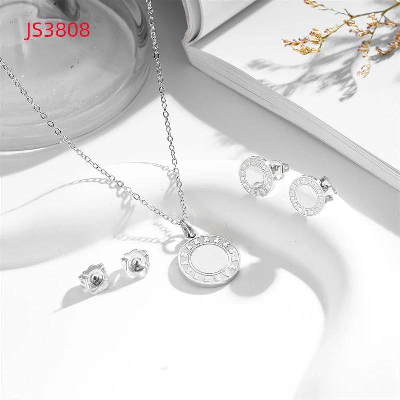Fashion Women Silver Gold Stainless Steel TOUS Bear Hollow Letter Span Pendant Necklace Earrings Jewelry