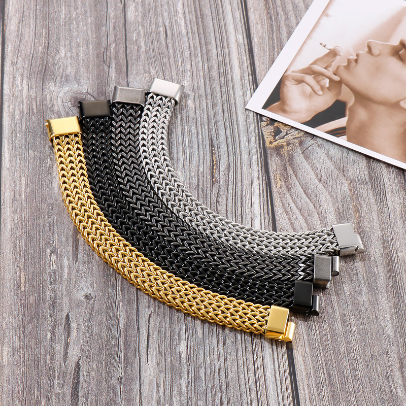 Fashion Men Stainless Steel Link Chain Bracelets