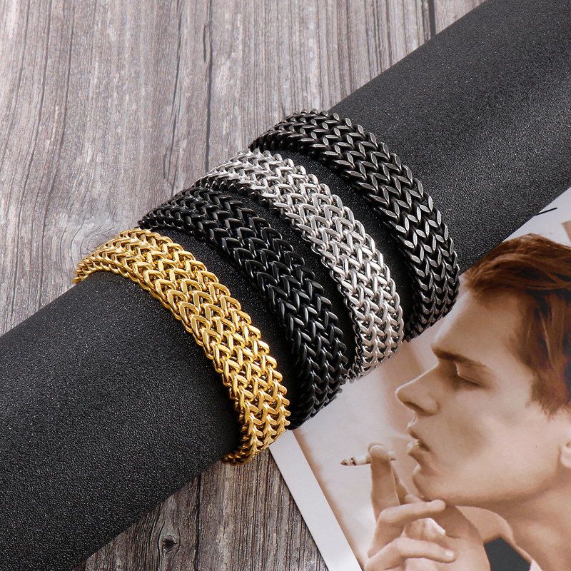 Fashion Men Stainless Steel Link Chain Bracelets