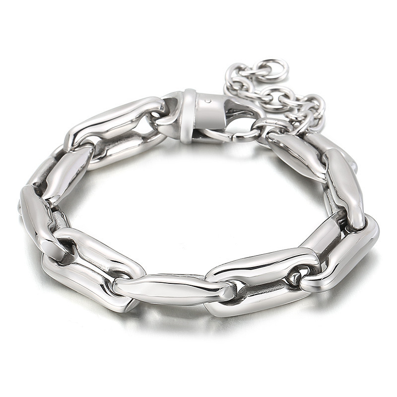 Fashion Cool Men Stainless Steel Link Thick Chain Bracelets