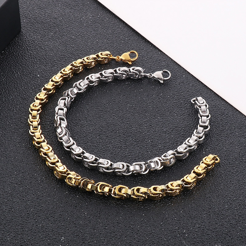 Fashion Men Women Stainless Steel Link Popcorn Chain Bracelets
