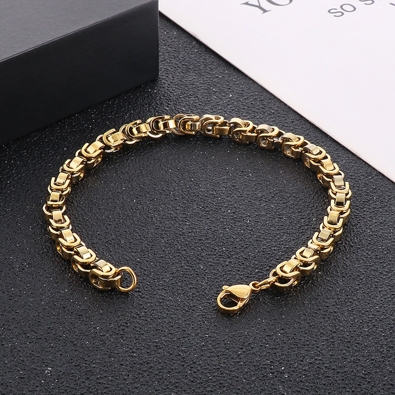 Fashion Men Women Stainless Steel Link Popcorn Chain Bracelets