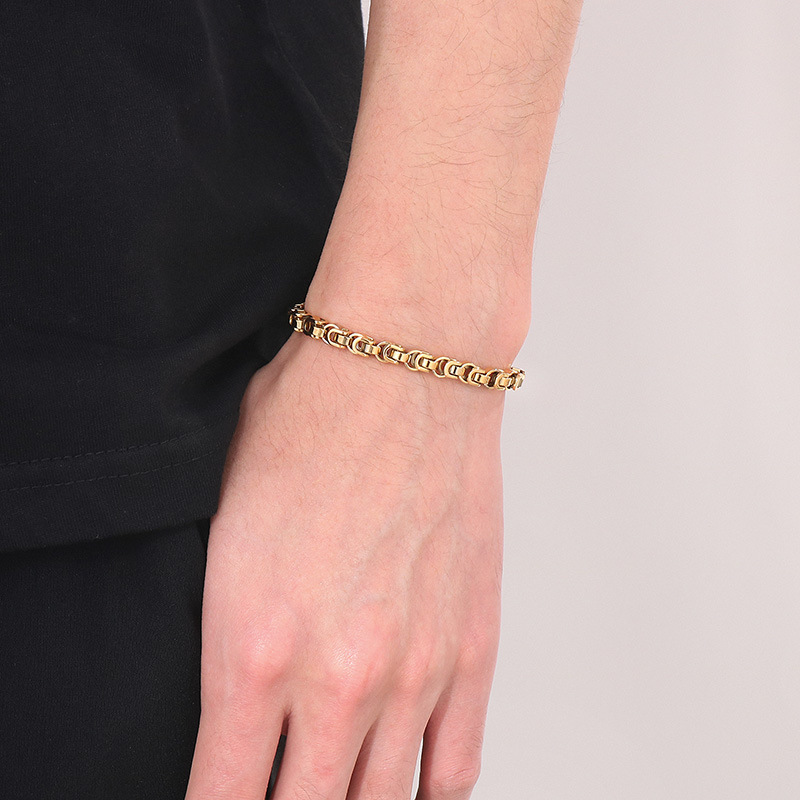 Fashion Men Women Stainless Steel Link Popcorn Chain Bracelets