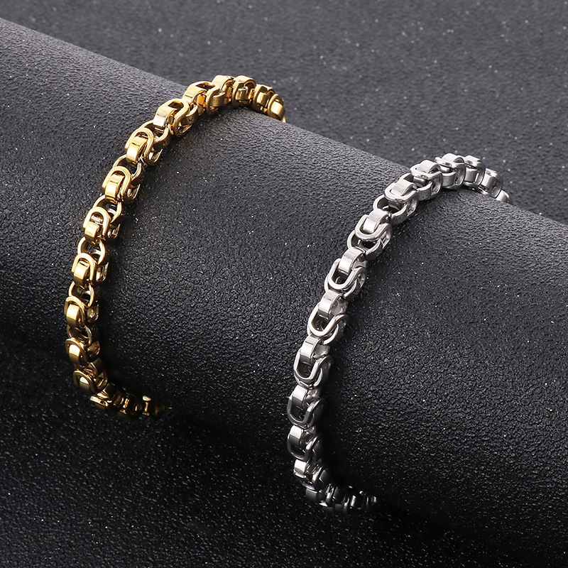 Fashion Men Women Stainless Steel Link Popcorn Chain Bracelets