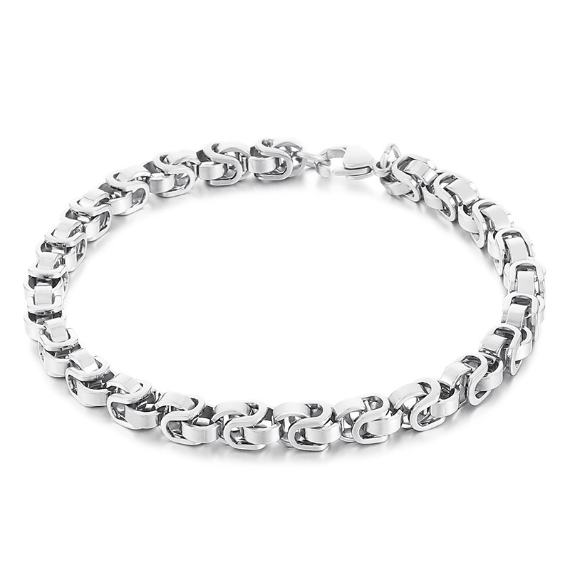 Fashion Men Women Stainless Steel Link Popcorn Chain Bracelets