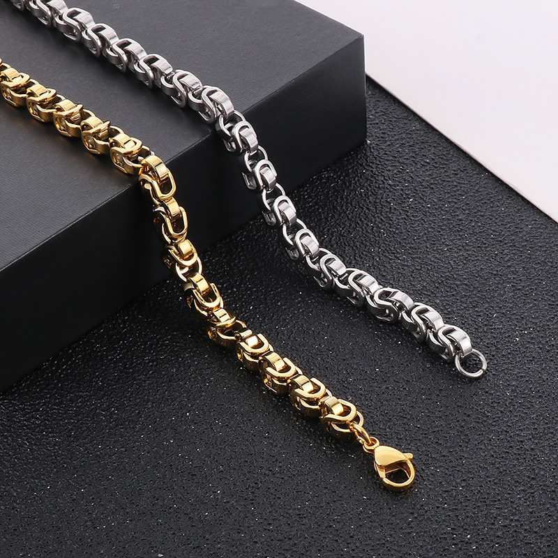 Fashion Men Women Stainless Steel Link Popcorn Chain Bracelets