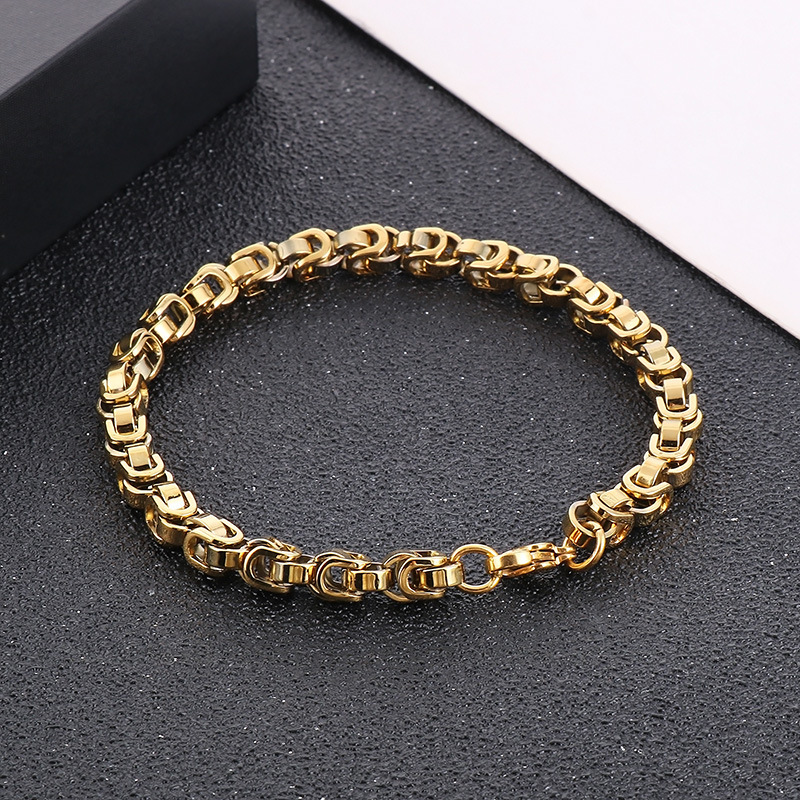 Fashion Men Women Stainless Steel Link Popcorn Chain Bracelets