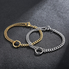 Fashion Men Women Stainless Steel Link Circle Chain Bracelets