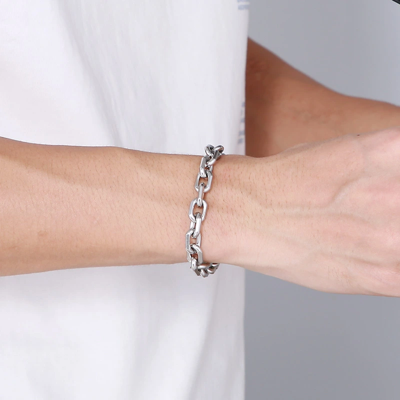 Fashion Cool Men 316L Fine Stainless Steel Link Twist Chain Bracelets