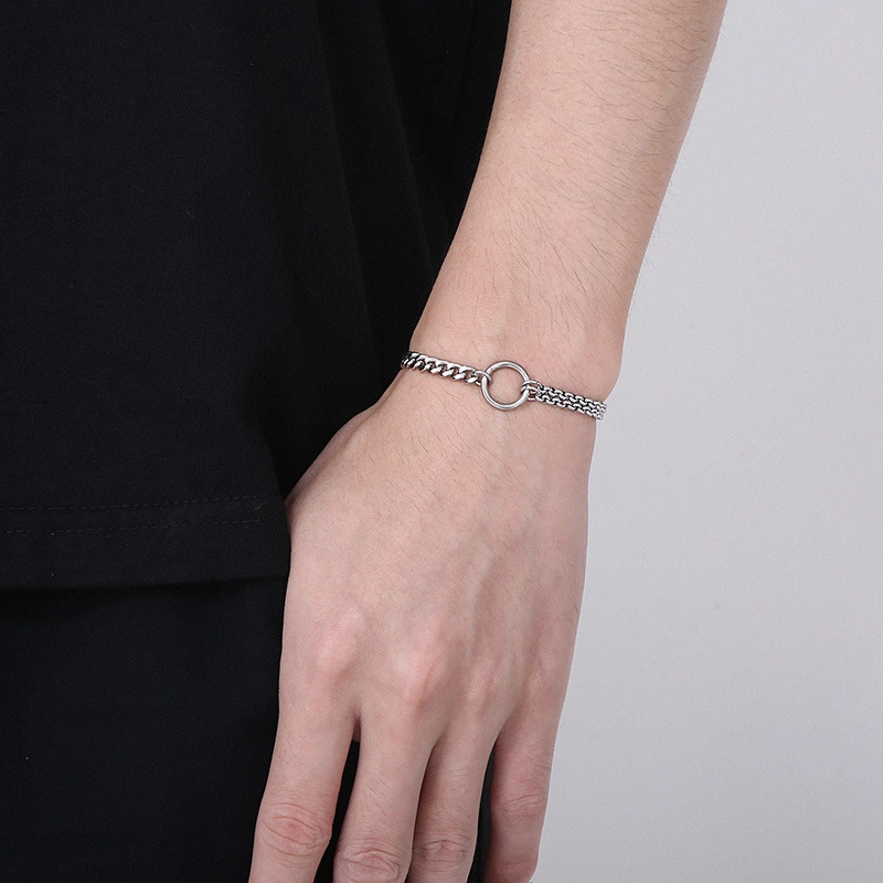 Fashion Men Women Stainless Steel Link Circle Chain Bracelets
