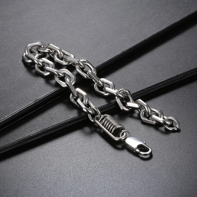 Fashion Cool Men 316L Fine Stainless Steel Link Twist Chain Bracelets
