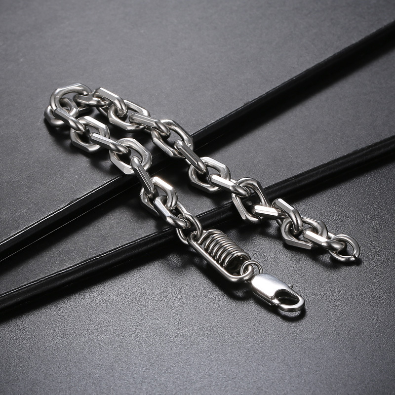 Fashion Cool Men 316L Fine Stainless Steel Link Twist Chain Bracelets