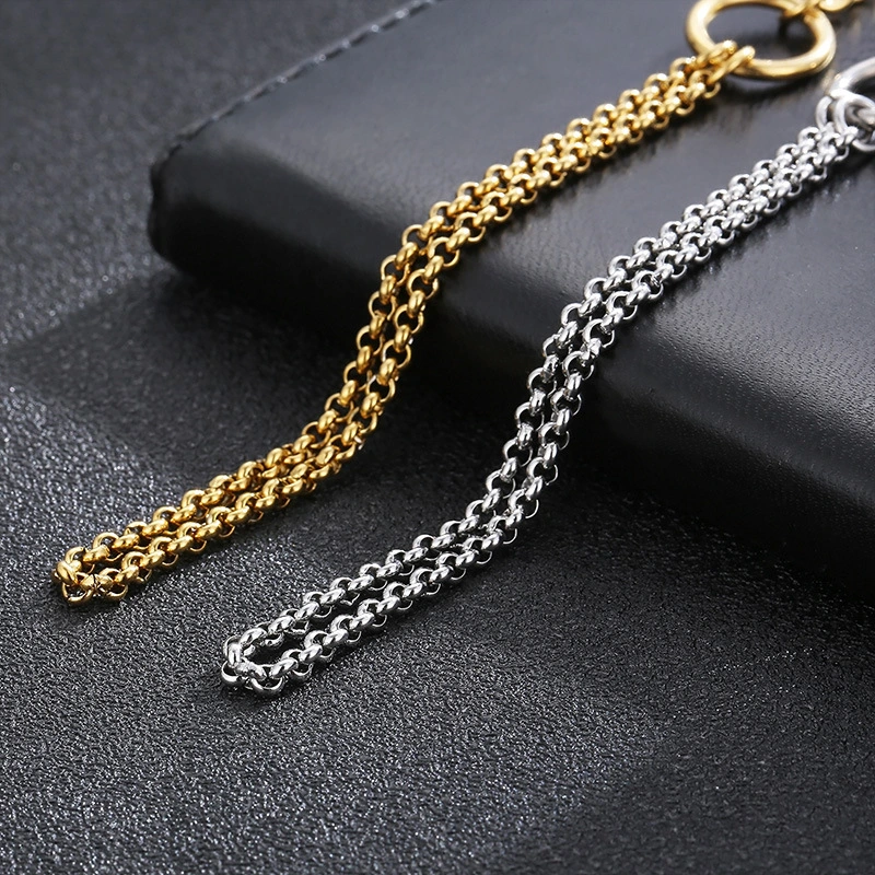Fashion Men Women Stainless Steel Link Circle Chain Bracelets