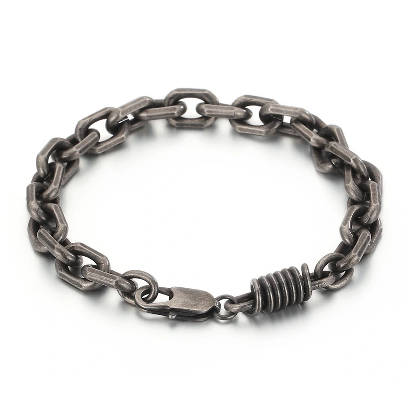 Fashion Cool Men 316L Fine Stainless Steel Link Twist Chain Bracelets