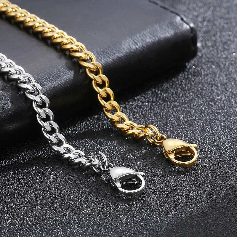 Fashion Men Women Stainless Steel Link Circle Chain Bracelets