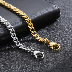 Fashion Men Women Stainless Steel Link Circle Chain Bracelets