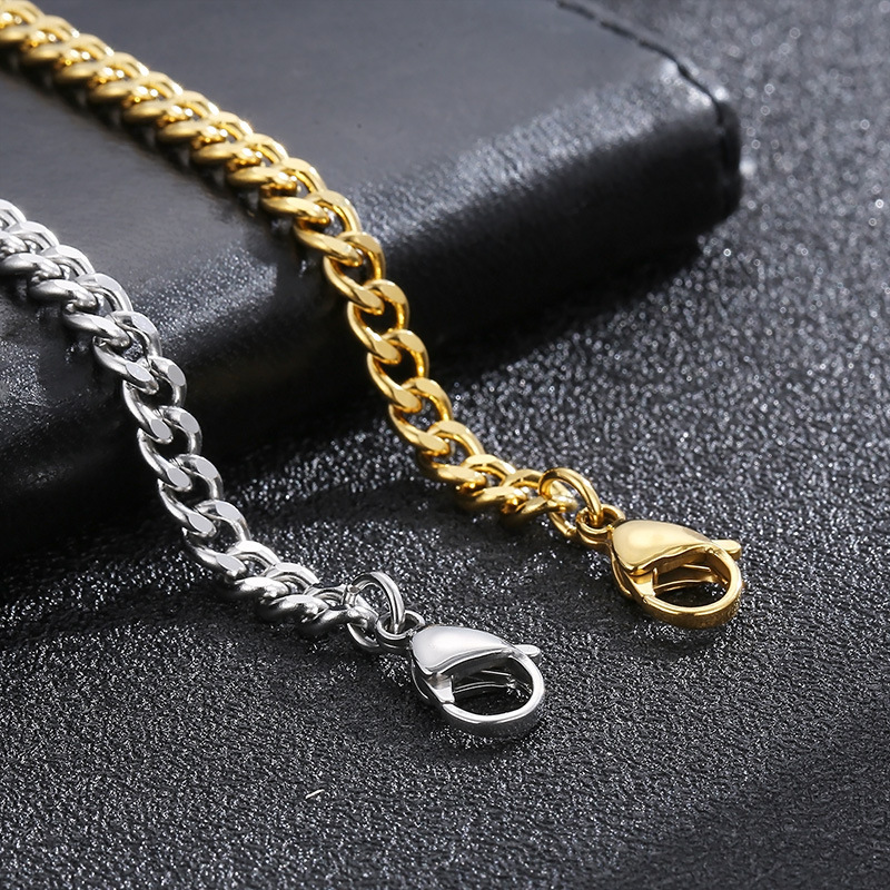 Fashion Men Women Stainless Steel Link Circle Chain Bracelets