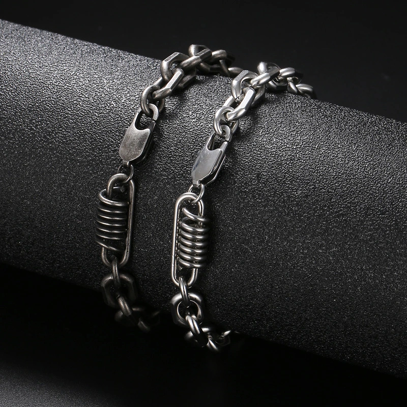 Fashion Cool Men 316L Fine Stainless Steel Link Twist Chain Bracelets