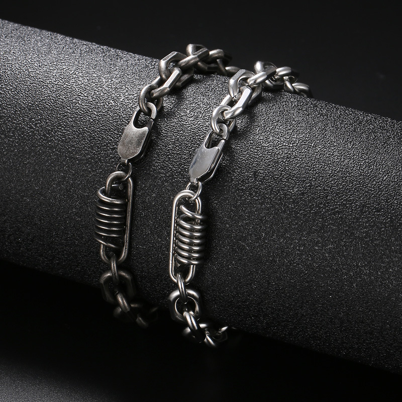 Fashion Cool Men 316L Fine Stainless Steel Link Twist Chain Bracelets