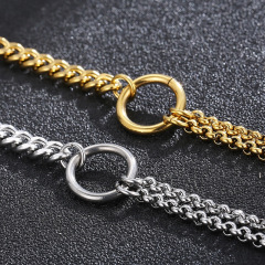 Fashion Men Women Stainless Steel Link Circle Chain Bracelets