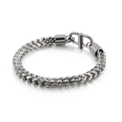 Fashion Men Women 316L Fine Stainless Steel Link Silver Black Gold Chain Bracelets