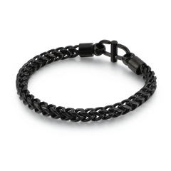 Fashion Men Women 316L Fine Stainless Steel Link Silver Black Gold Chain Bracelets