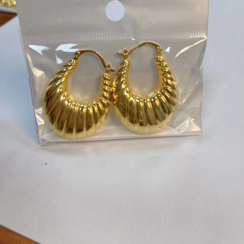 Fashion Women 18K Gold Plated Fine 316L Stainless Steel Ball Stud Earrings Jewelry