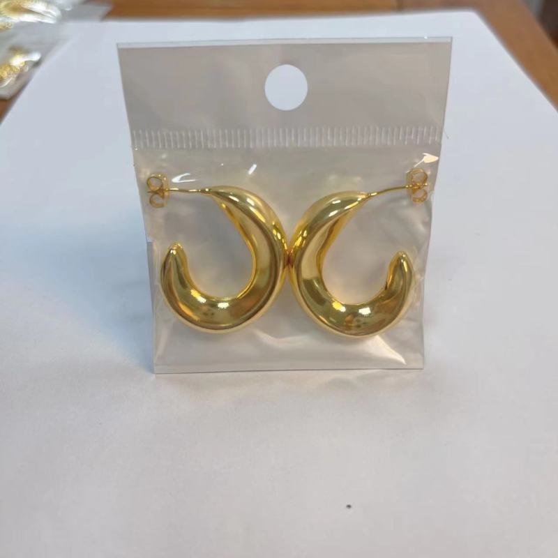 Fashion Women 18K Gold Plated Fine 316L Stainless Steel Ball Stud Earrings Jewelry