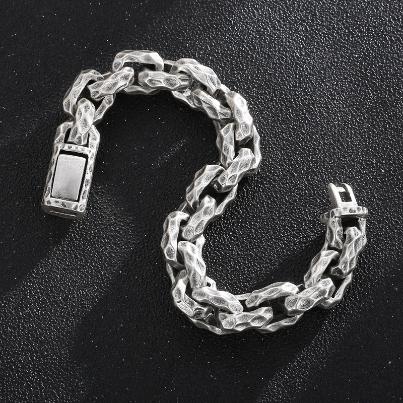 Fashion High Quality Cool Men 316L Fine Stainless Steel Link Retro Geometric Charms Chain Bracelets