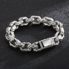 Fashion High Quality Cool Men 316L Fine Stainless Steel Link Retro Geometric Charms Chain Bracelets