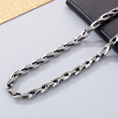 Fashion Cool Men Retro Silver 316L Stainless Steel Link Snake Chain Necklace Jewelry
