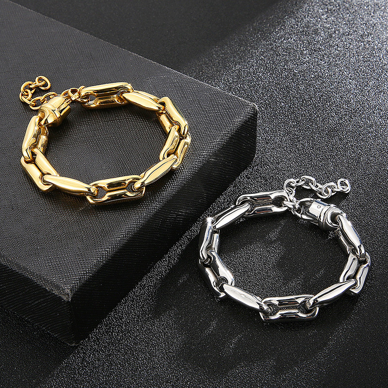 Fashion Cool Men Stainless Steel Link Thick Chain Bracelets