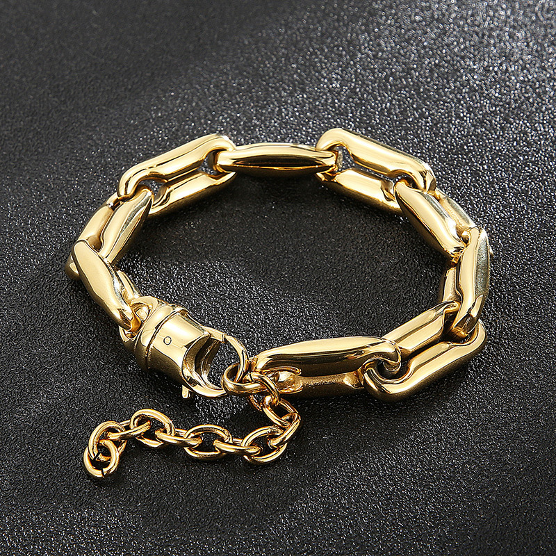 Fashion Cool Men Stainless Steel Link Thick Chain Bracelets