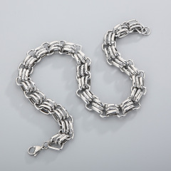 Fashion Cool Men Women Retro 316L Stainless Steel Link Retro Charms Chain Choker Necklace Jewelry
