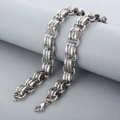 Fashion Cool Men Women Retro 316L Stainless Steel Link Retro Charms Chain Choker Necklace Jewelry
