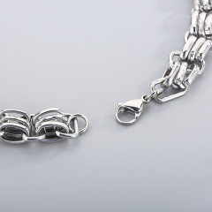 Fashion Cool Men Women Retro 316L Stainless Steel Link Retro Charms Chain Choker Necklace Jewelry