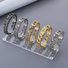 High Quality Cool Men Fine 316L Stainless Steel Link Retro Skulls Thick Chain Bracelets For Men