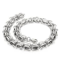 Fashion Cool Men Women Retro 316L Stainless Steel Link Retro Charms Chain Choker Necklace Jewelry