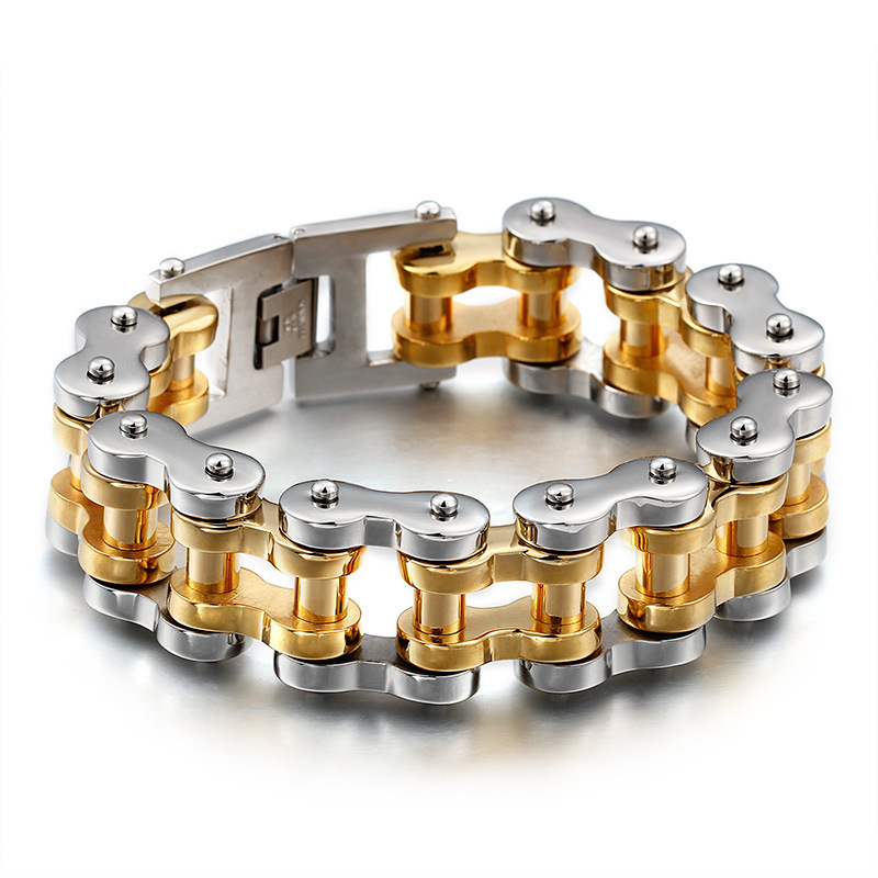 Fashion Women Punk Style Men Fine 316L Stainless Steel Retro Luck Charms Chain Bracelets