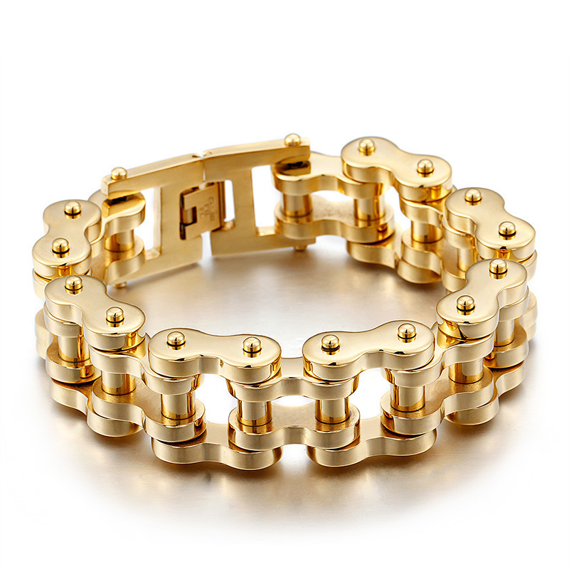 Fashion Women Punk Style Men Fine 316L Stainless Steel Retro Luck Charms Chain Bracelets