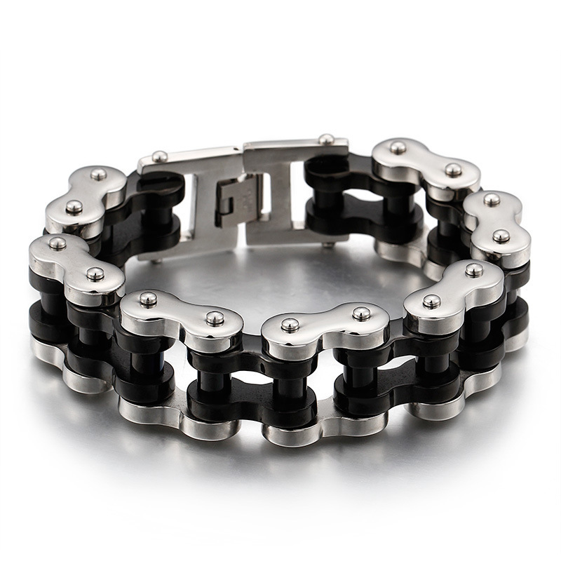 Fashion Women Punk Style Men Fine 316L Stainless Steel Retro Luck Charms Chain Bracelets
