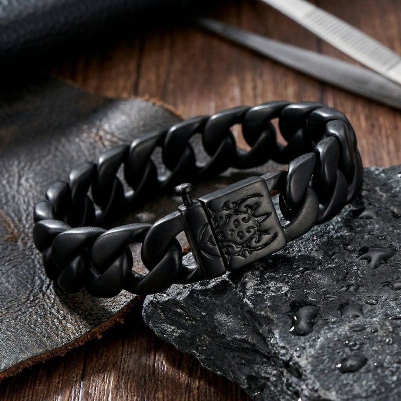2026 New Arrival Punk Cool Men Fine 316L Stainless Steel Retro Dragon Charms Chain Bracelets