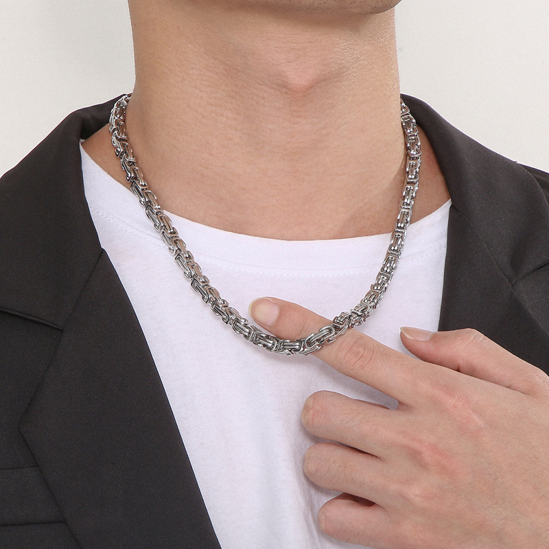 Wholesale Cool Men Women Fine 316L Stainless Steel Link Box Chain Choker Necklace Jewelry