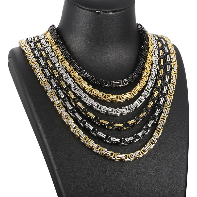Wholesale Cool Men Women Fine 316L Stainless Steel Link Box Chain Choker Necklace Jewelry
